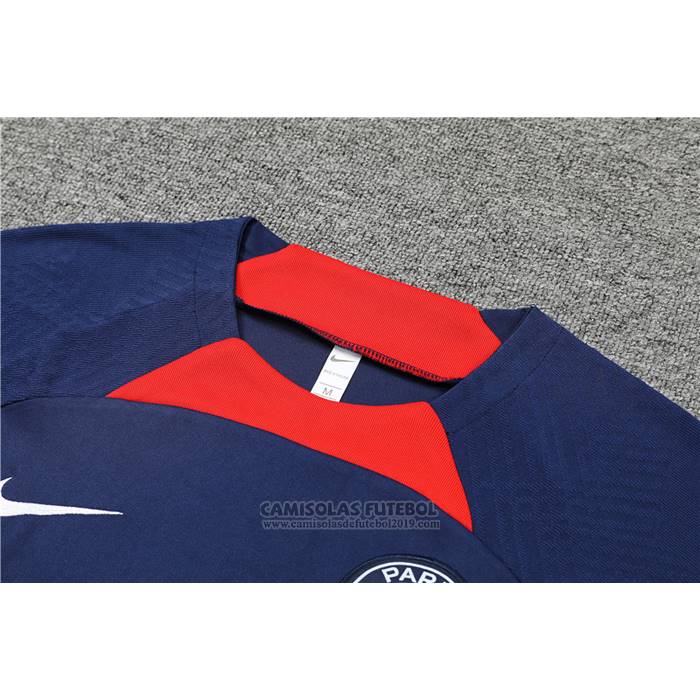 Fato de Treino Paris Saint-Germain Manga Curta 2022-2023 Azul Oscuro - Calcas Curta